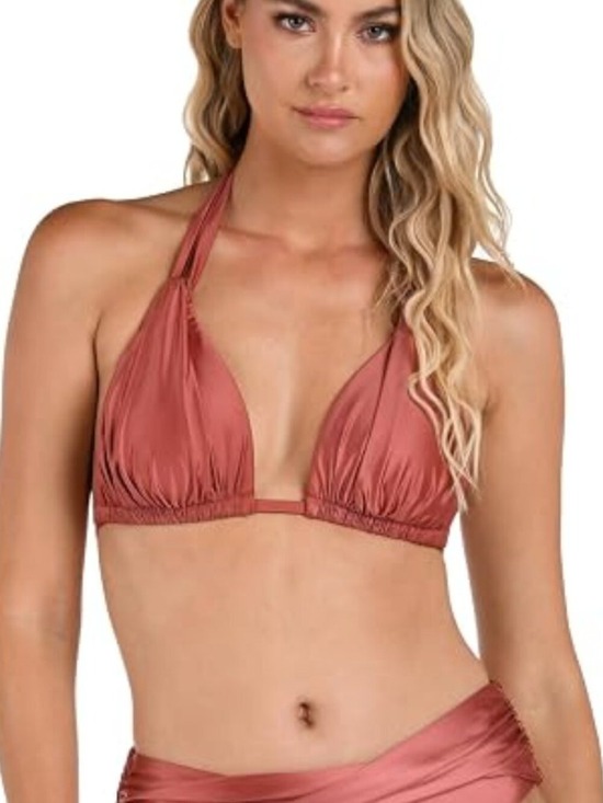 La Blanca Other - ✨ La Blanca Earth Goddess Halter Triangle Bikini Top - Sienna 6 NWT